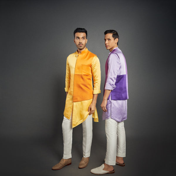 Colour block kurta sets